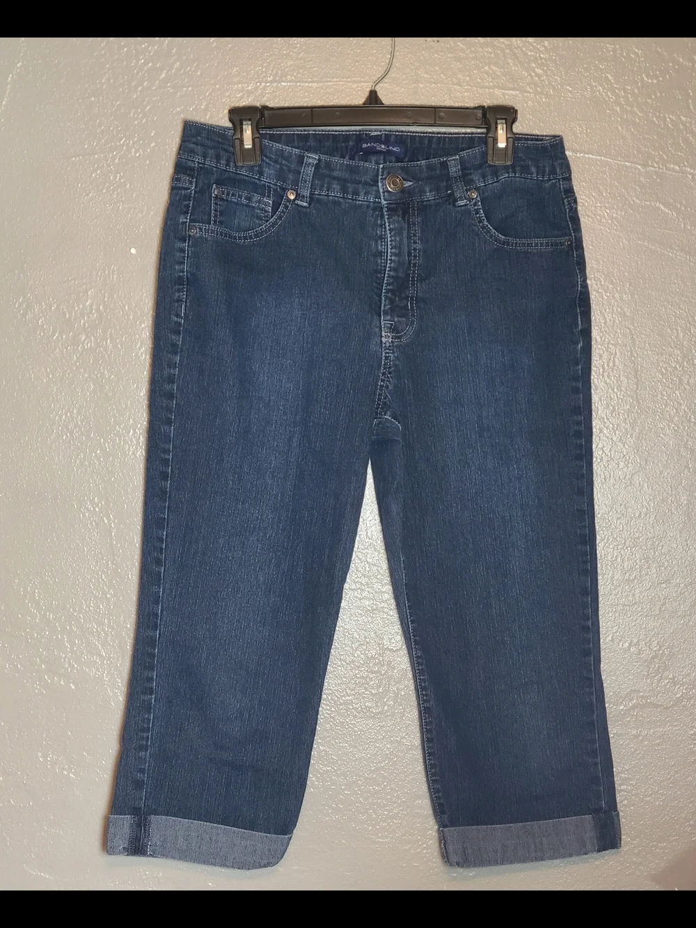 Bandolino Dark Blue Classic Womens Cropped Cuff Mandie Jeans 10